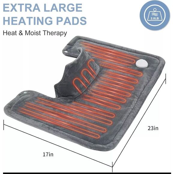 Heating Pad for Neck and Shoulders and Back - Weighted Heating Pad for Neck and - Picture 4 of 13